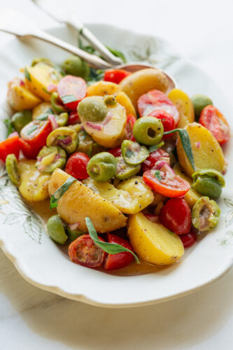 You have to try these rustic potatoes over a pan-seared salmon